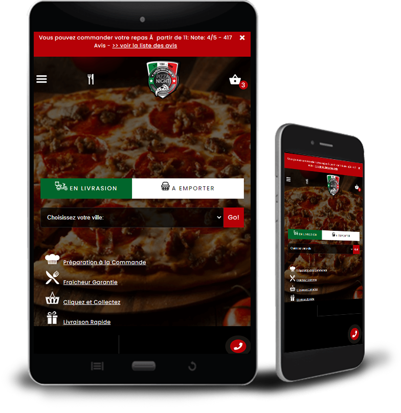 commander pizza par smartphone à 72100 Le Mans